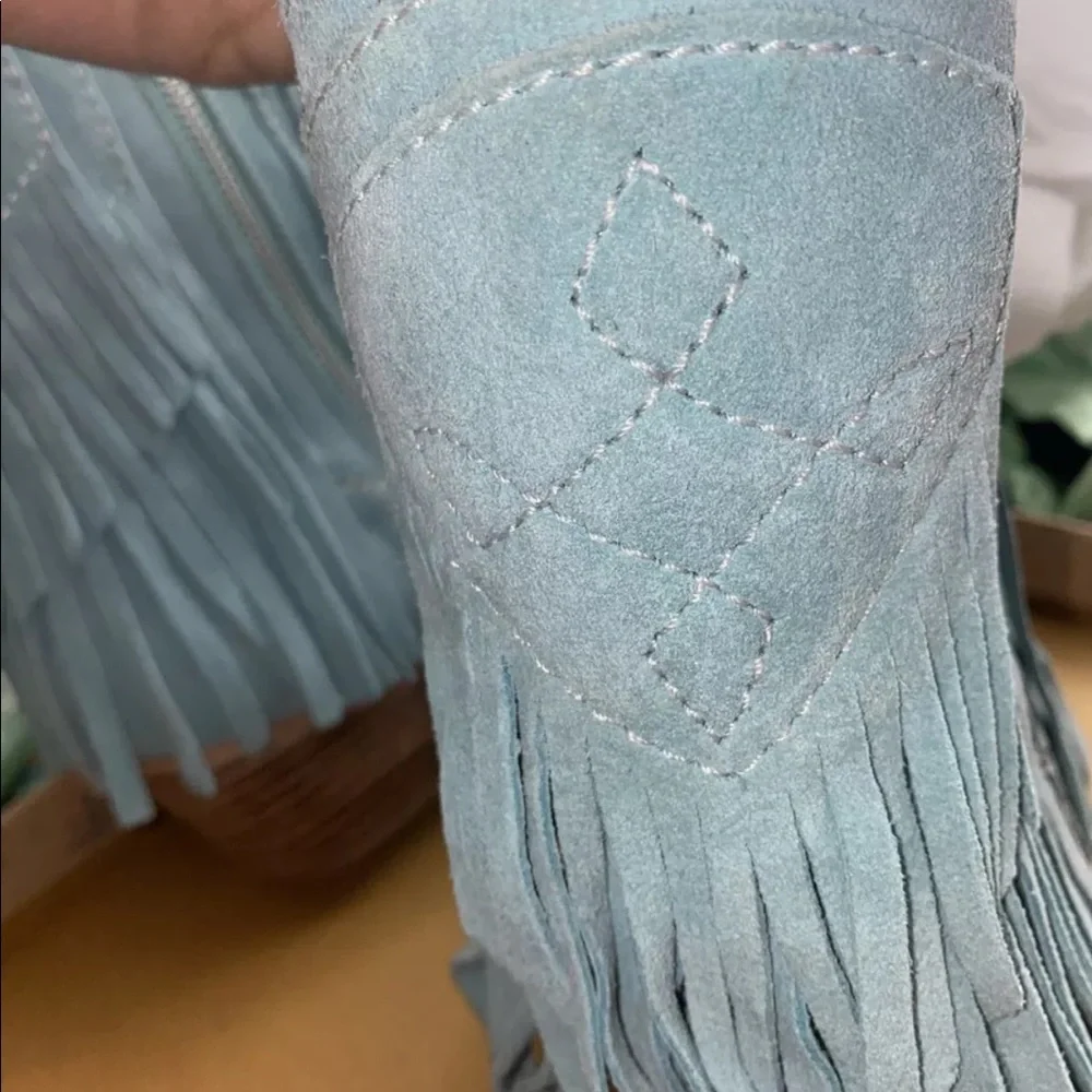 - Free people new boots “lawless” fringe boots suede 7 - Picture 6 of 8